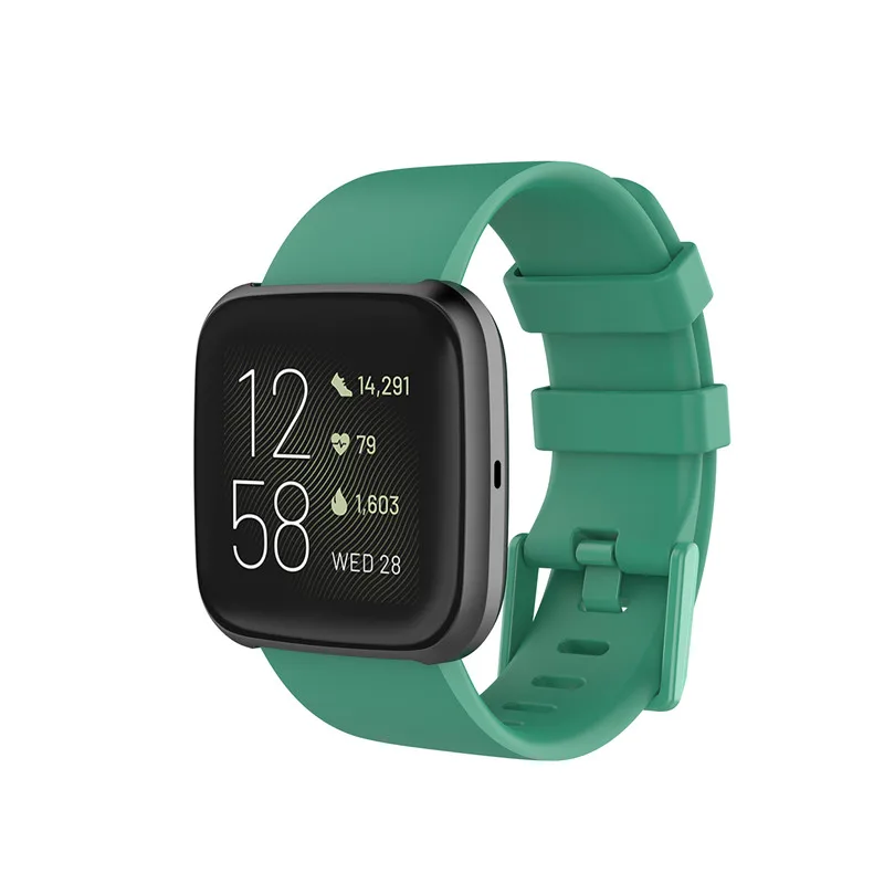 100 шт силиконовый ремешок Браслет для Fitbit Versa2 ремешок мягкий силиконовый цветной ремешок аксессуары для смарт-часов для Fitbit Versa 2