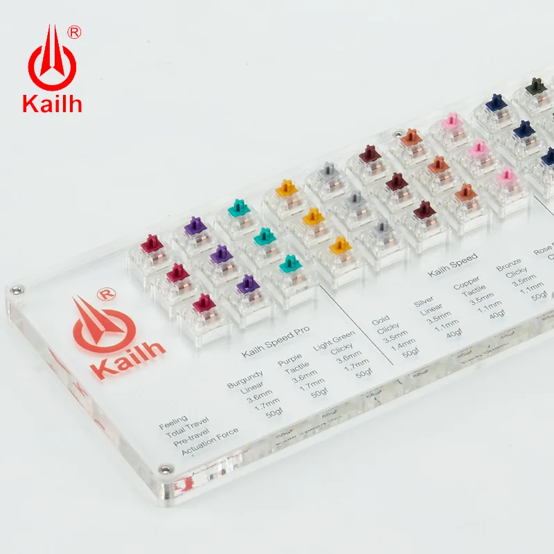 Kailh 45 клавиш pro механический переключатель для клавиатуры тестер прозрачный