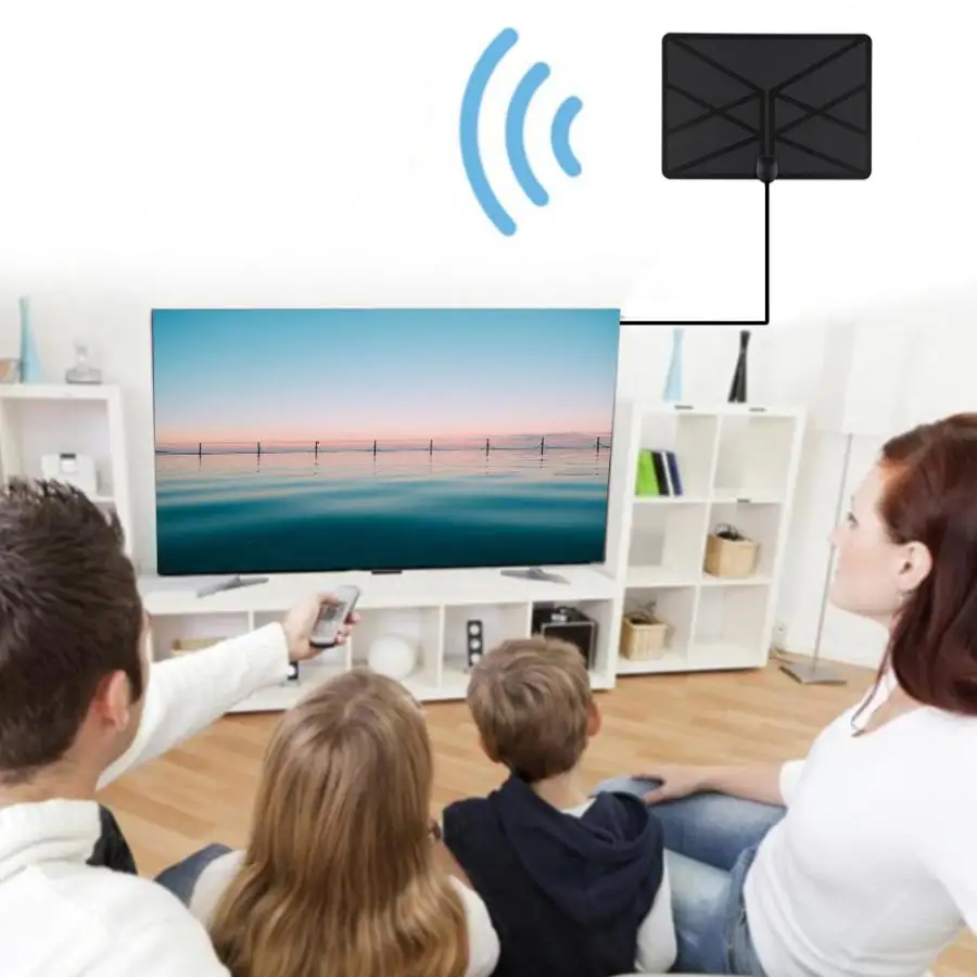 TY38D внутренняя цифровая HD домашняя ТВ телевизионная антенна DVB-T2 с высоким коэффициентом усиления с усилителем сигнала комнатная ТВ антенна