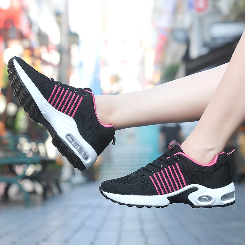 High Quality Mesh Breathable Sneakers 2019 New Women Designer Top-Brand Running Shoes Zapatillas Plataforma Wedge Sports Shoes