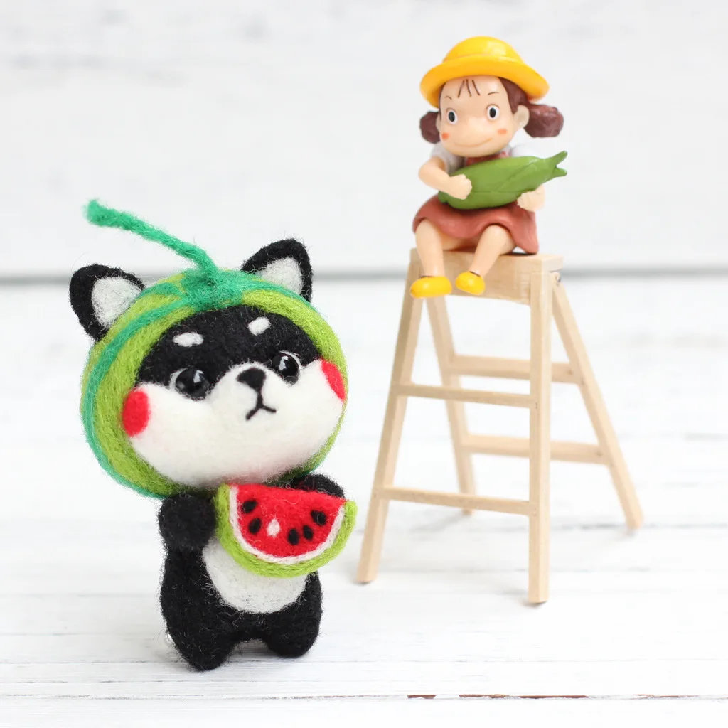 Модная Кукла животного из мультфильма Шерсть Войлок ремесло DIY комплект игрушек ручной работы набор для игольчатого материала пакет игла шерстяная кукла