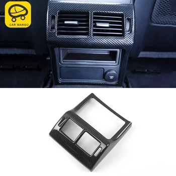 

CARMANGO For Jaguar XE 2018 Matte Carbon Fiber Style Metal ABS Rear Seat Air Conditioning Vent Frame Cover Trim Car Accessories