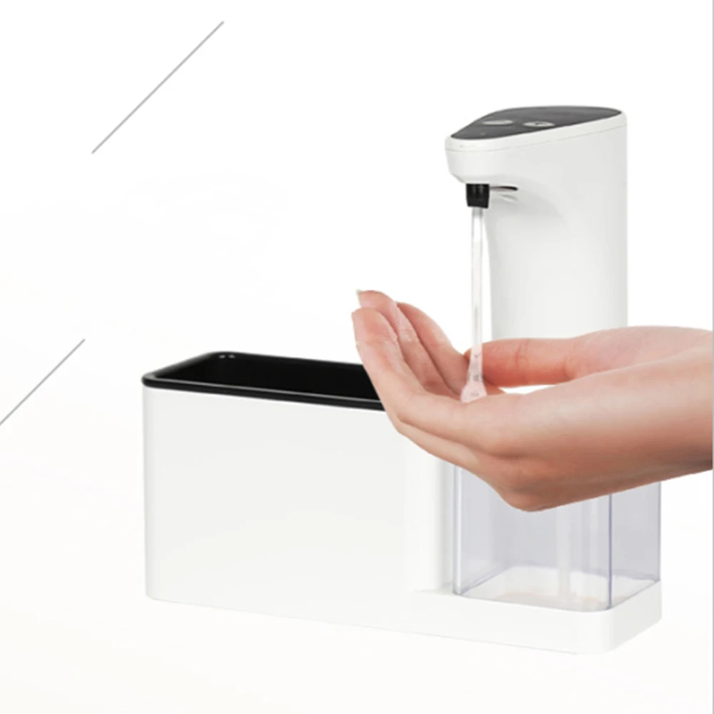 

450mL Automatic Soap Dispenser with Toothbrush Organizer Holder Kitchen Infrared Hand-free Touchless Auto Liquid Soap Dispenser