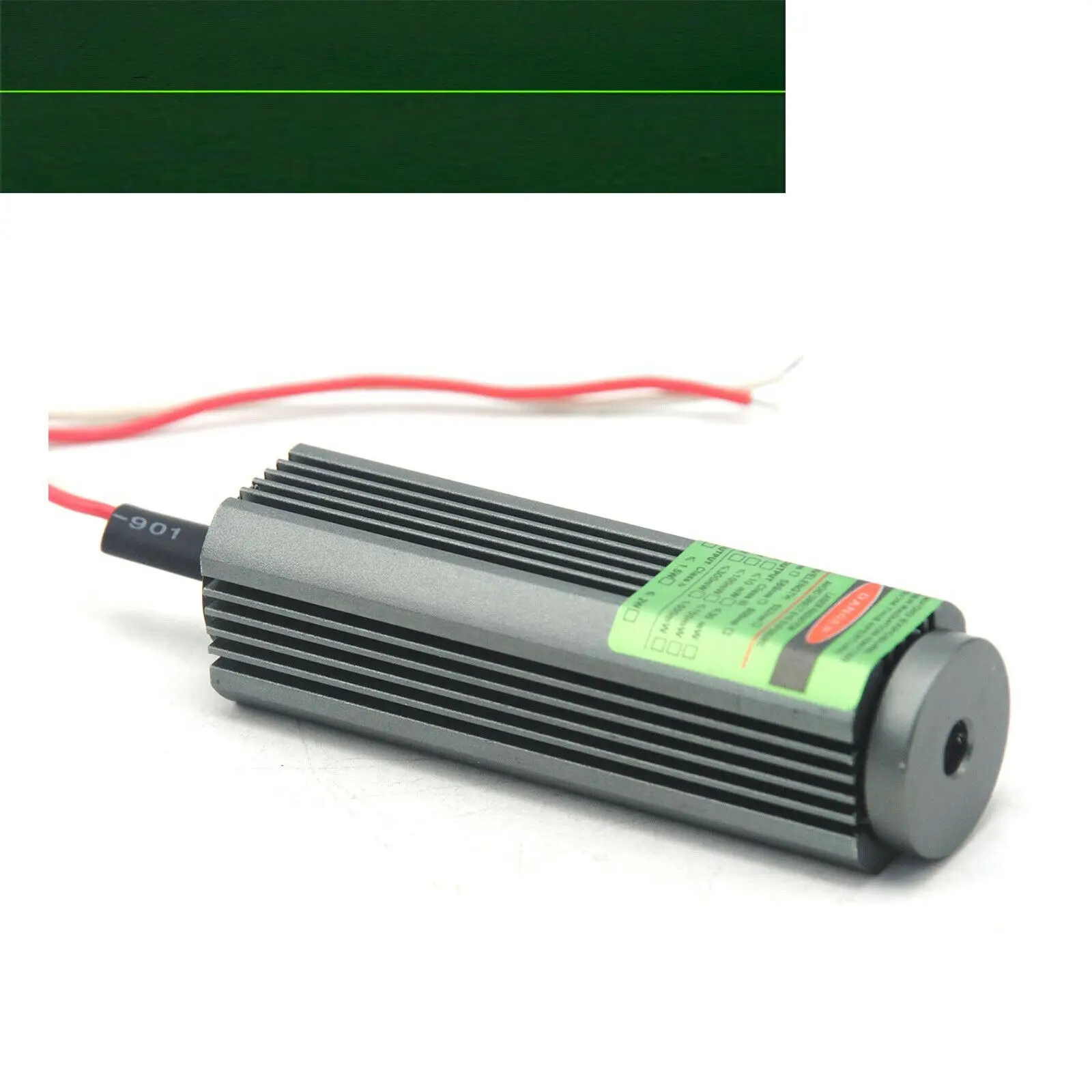

532nm 50mW Line 25x75mm Green Laser Diode Module Locator w/Glass Lens & Driver