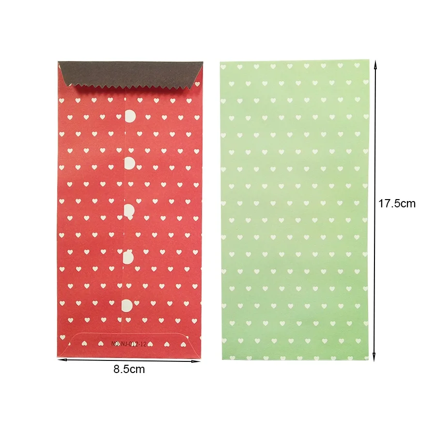 Dots Striped Envelope Creative DIY Paper Scrapbooking Gift Write letter stationery study student supplies 195x85mm 10Pcs/lot Kraft Paper Envelopes Window Envelopes Mailing Envelopes Mini Envelopes Seed Storage Envelopes