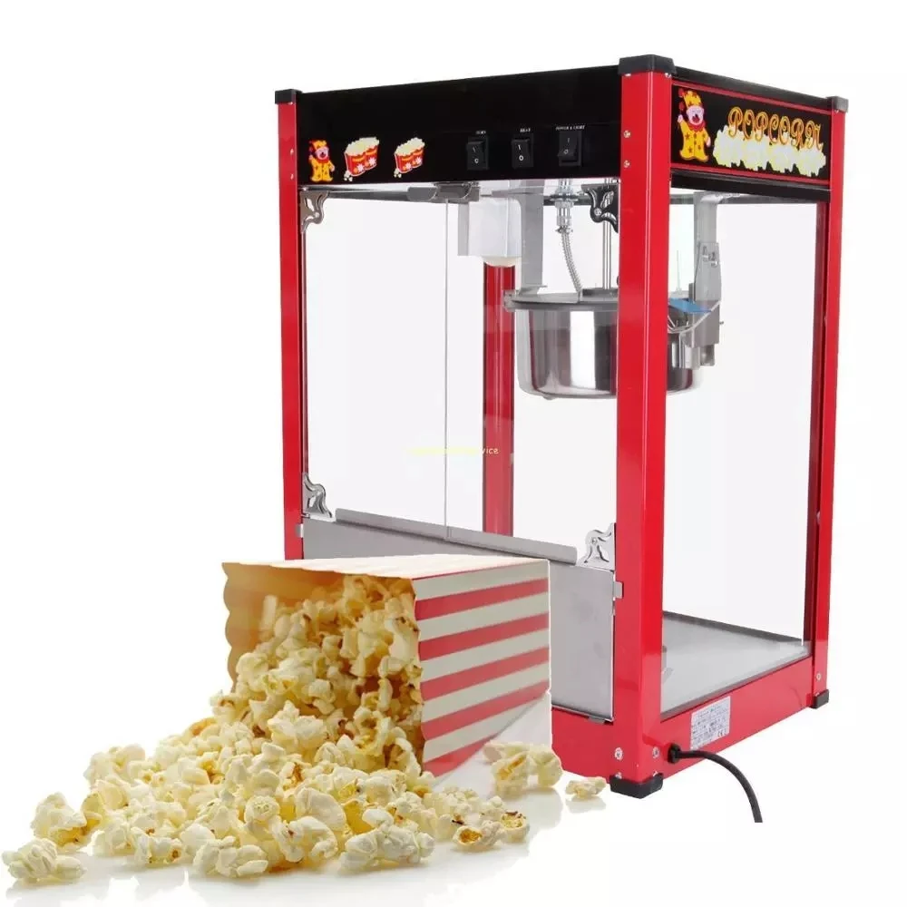 New Popcorn Maker 1370w 8oz Commercial Electric Popcorn Machine For