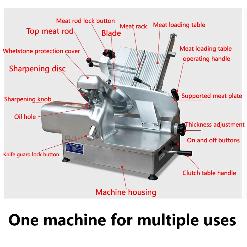 Рулон говядины строгальный станок, Ломтерезка ягненка, мясорубка, полуавтоматический замороженный слайсер для говядины, говядины ветчины строгальный станок