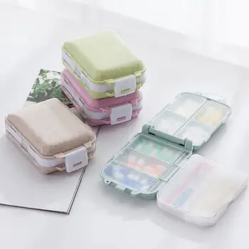 

Portable Pill Organizer Travel Daily Pill Case Moisture Proof Small 3 Layers Box