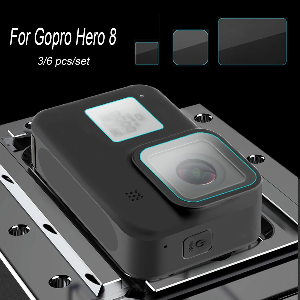 Защитная крышка для Gopro Hero 8 Черная Спортивная камера защитная пленка закаленное стекло Защита экрана для Gopro 8 аксессуары для камеры