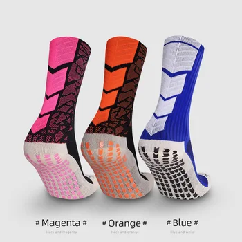 

New Football Socks Anti Slip Soccer Socks Men Sports Socks Knee High Good Quality Breathable Absorb Sweat 10 Colors
