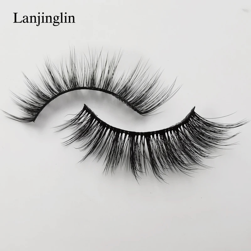 LANJINGLIN 4 пары натуральные норковые ресницы длинные Искусственные ресницы cils макияж ручной работы Мягкие 3d норковые ресницы пушистые накладные ресницы