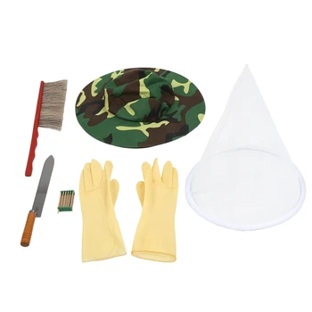 

5PCS Beekeeping Tools Full Set of Beekeeping Supplies Honey Filter Fine Special Beekeeping Bee-Proof Gloves