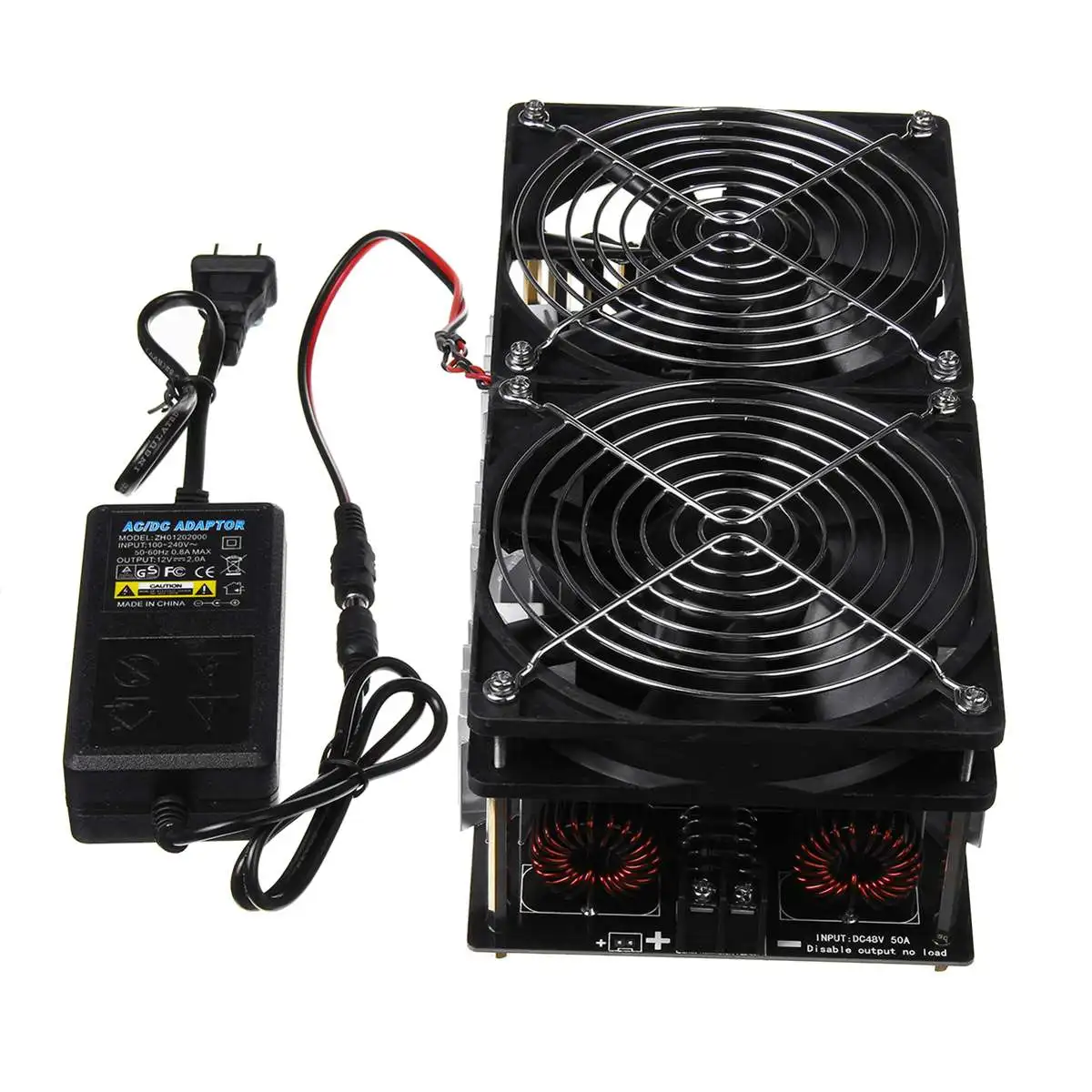 2500 W/1800 W 12 V-48 V звс индукционный нагреватель нагревательный элемент Модуль платы блока программного управления обратного хода драйвер с катушкой+ двойной вентилятор+ Питание комплект
