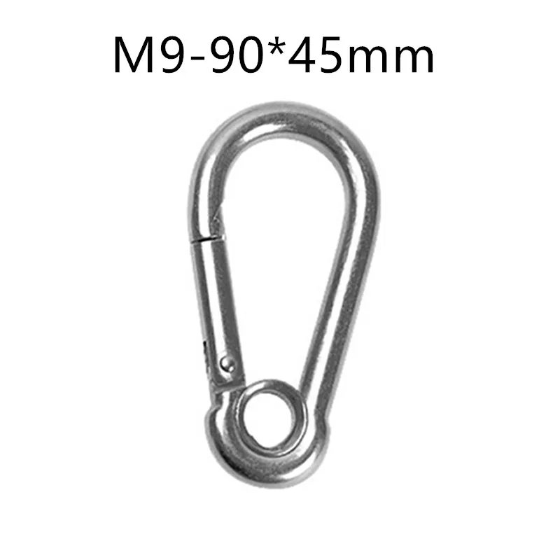 

Silver Spring Hook Hanging Buckle Snap Carabiner M4-M12 Rings Stainless Steel
