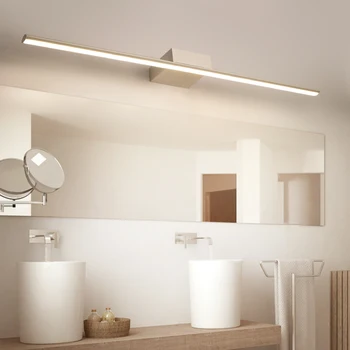 

New Arrival Hot Black/White Led bathroom mirror lights Modern makeup dressing bathroom led mirror lamp 400/600/800/1000/1200mm