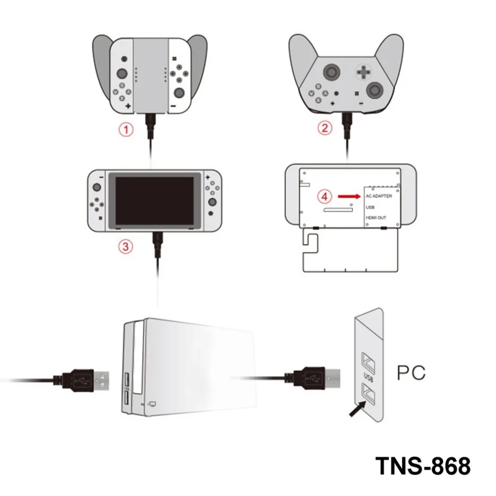 1,5 м портативный USB-type C зарядный кабель для игровой консоли кабель питания для консоли nintendo Switch USB зарядный кабель