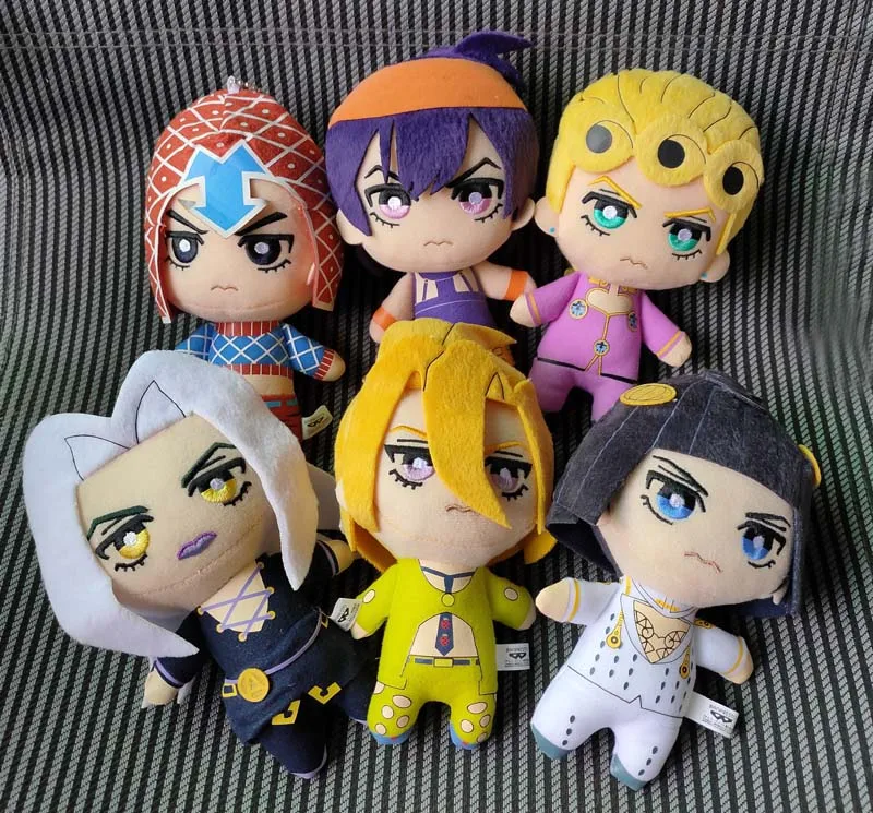 Необычные приключения Джоджо Золотой ветер плюшевый Buccellati Abbacchio Fugo плюшевые игрушки совершенно новые 6 шт