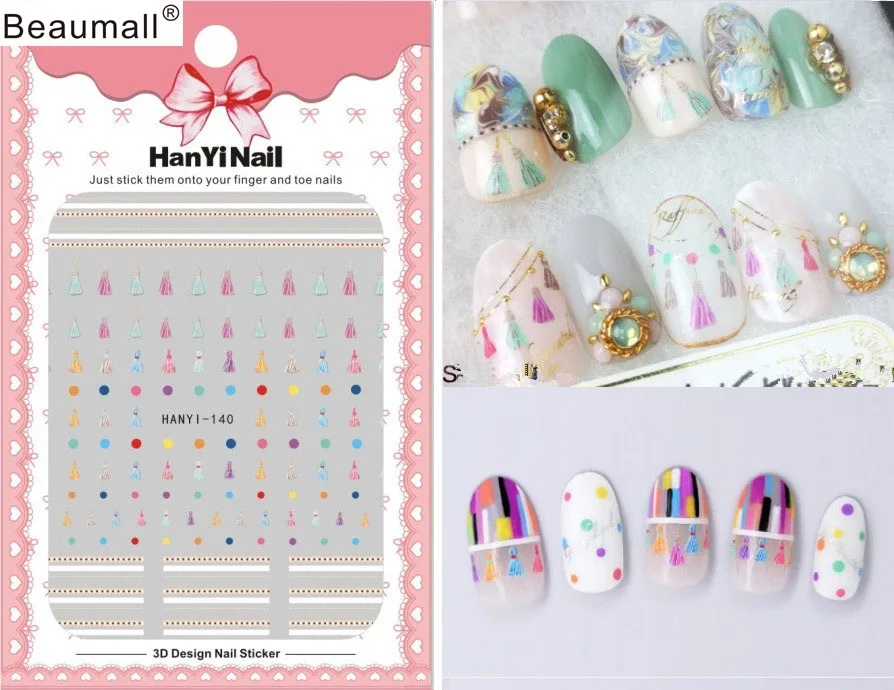 

Fashion Patterns! Nails Art Manicure Back Glue Decal Decorations Design Nail Sticker For Nails Tips Beauty