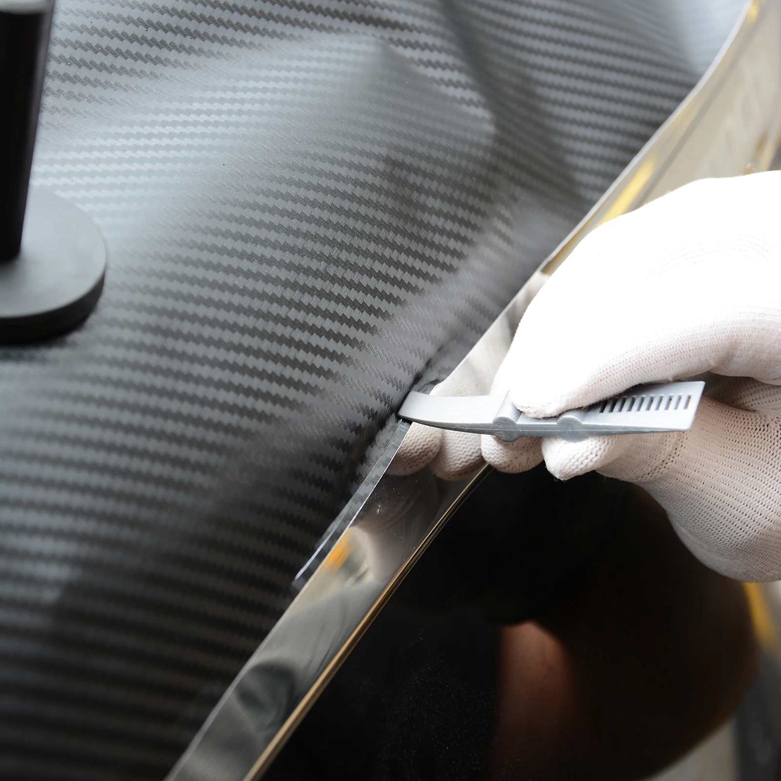 FOSHIO углеродное волокно Автомобильная виниловая наклейка оконная тонировка пленка набор инструментов автомобильные аксессуары Магнитный скребок для скребка предохранительный резак