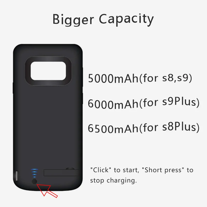 Чехол для зарядного устройства для samsung S8 S9, чехол для зарядки аккумулятора, чехол для S8 Plus S9 Plus power Bank, чехол для аккумулятора