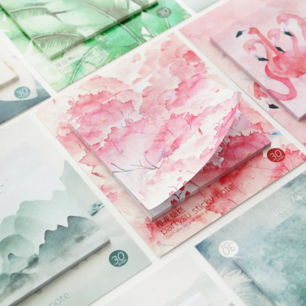 

1PCS Creative Marble Color Self Adhesive Memo Pad Stone Style Sticky Notes Bookmark Stationery School Office Supply