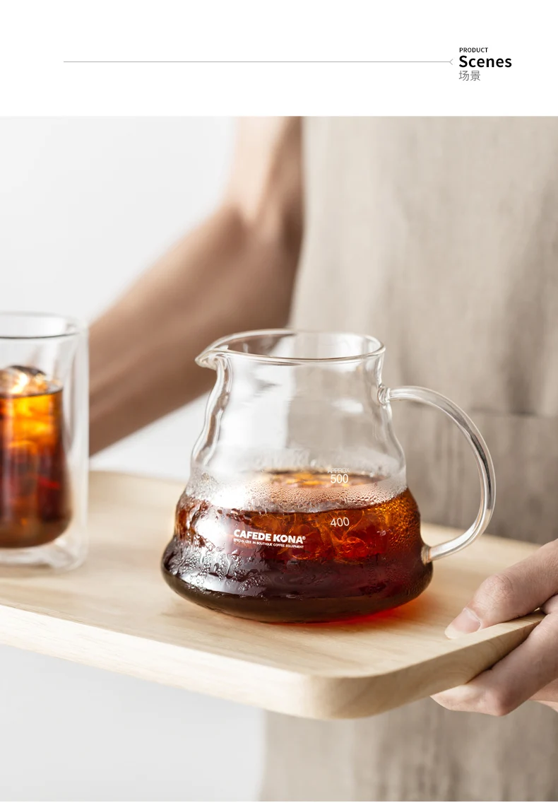 Дизайн стеклянный заварник для чая кофе облака кувшин Термостойкое стекло бариста облако прекрасный горшок кофейные чайные сервизы