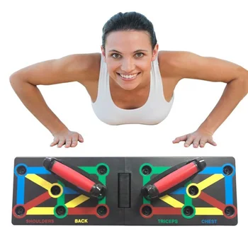 

Multifunction Folding Fitness Push Up Stands Bars Tool Rack Board Practice Chest Muscle Man and Woman Fitness Equipment
