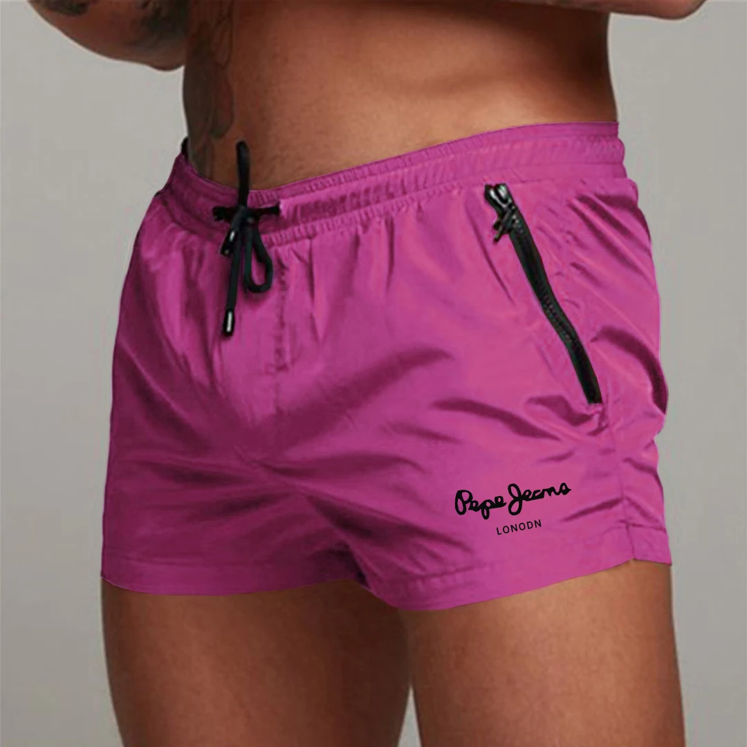 2021 hombres cremallera Casual pantalones cortos nuevo gimnasios Fitness culturismo para hombre pantalones cortos de verano de secado rápido pantalón corto Casual pantalones Jogger pantalones cortos de playa