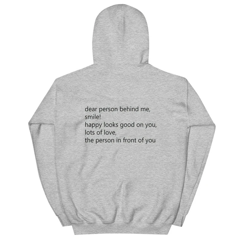 Cara persona dietro di Me sorriso felice sembra buono su di te felpa con  cappuccio estetica donna maglione motivazionale positività felpe con  cappuccio Streetwear|Hoodies \u0026 Sweatshirts| - AliExpress