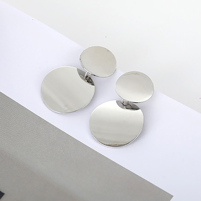 Vintage Drop Earrings For Women Gold/Silver Color Big Geometric Statement Earring 2019 Fashion Earring India Jewelry