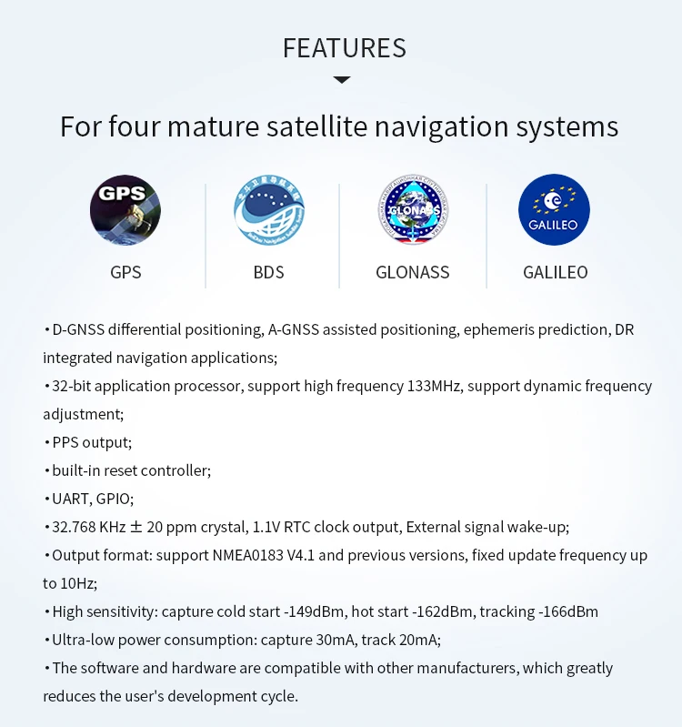 5 Stück/1 Stück BDS Beidou GPS-Positionierungs-Tracking-Modul Wireless SBAS GLONASS GALILEO QZSS Satellitennavigation E108-GN02 ATK-S1216 – Detail 3