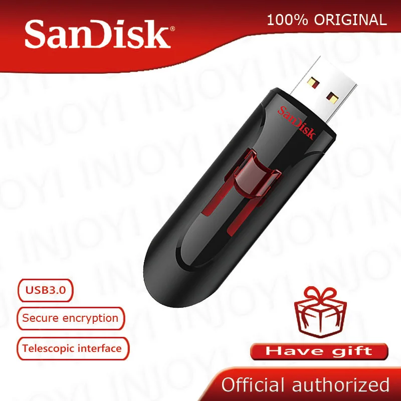 SanDisk pendrive CZ600 USB флеш-накопитель 64 ГБ 16 ГБ 128 Гб супер скорость USB 3,0 карта памяти, Флеш накопитель 32G USB флешка