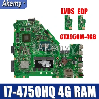 

X550JX MB._4G/I7-4750HQ/AS (GTX950M-4GB) Motherboard For Asus X550JK X550J A550J FX50J W50J K550J X550JX Laptop Maniboard