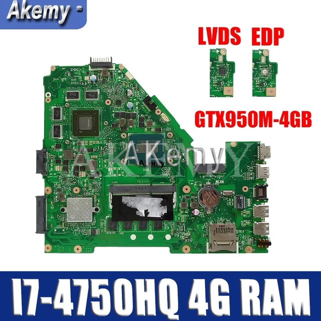 $US $237.16  X550JX MB._4G/I7-4750HQ/AS (GTX950M-4GB) Motherboard For Asus X550JK X550J A550J FX50J W50J K550J X