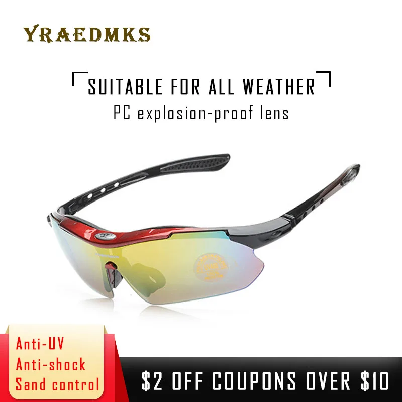 

Yraedmks UV400 Cycling Glasses Windproof Men Women Bicycle Bike Sports Cycling Sunglasses Safety Goggle Colorful Oculos Ciclismo
