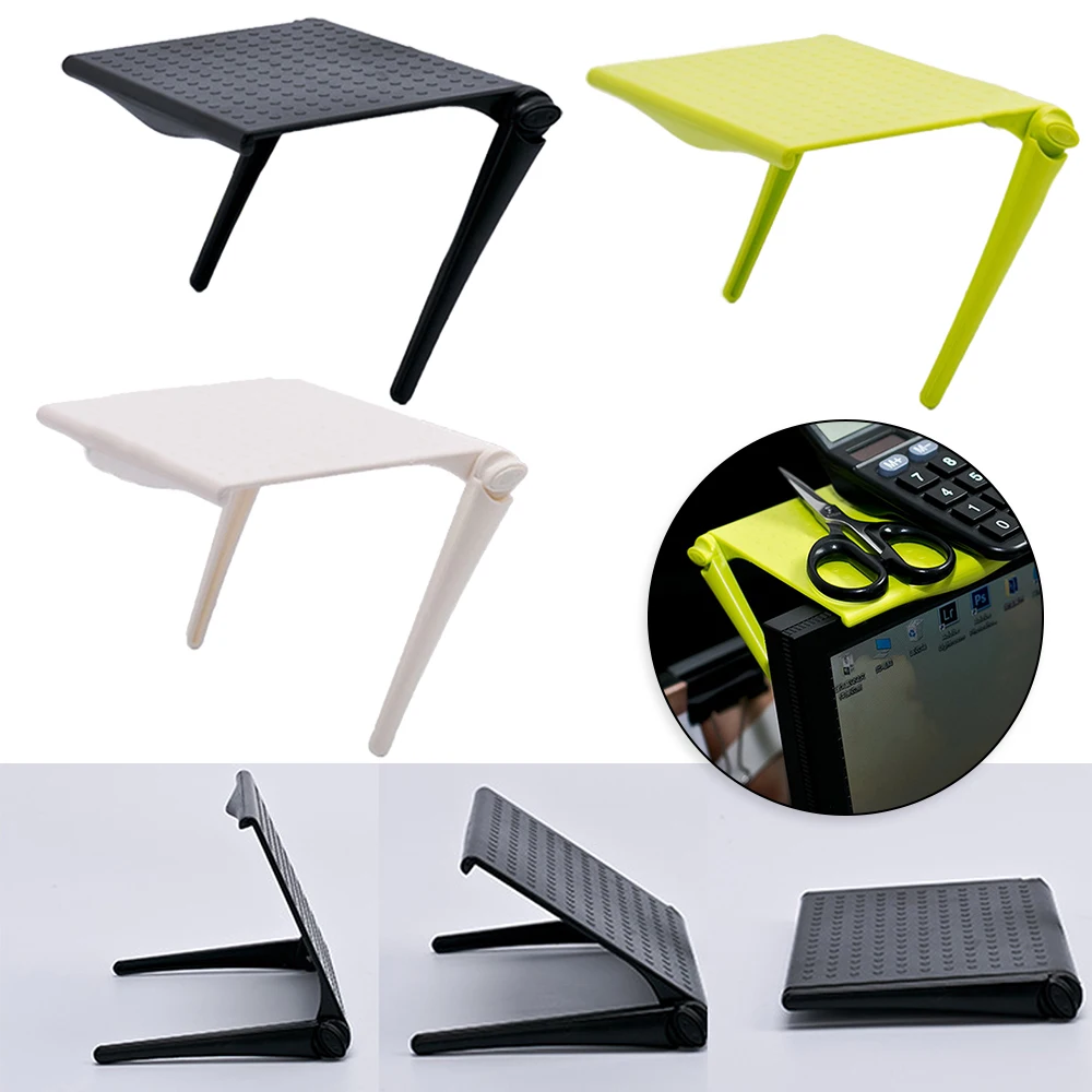 

1Pcs Adjustable TV Screen Top Office Storage Rack Clip Computer Screen Table Desk Accessories Organizer for Cosmetics Shelf