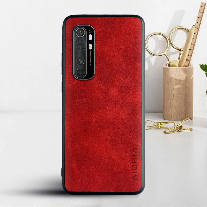 Case for Xiaomi Mi Note 10 Lite Pro Luxury Vintage leather cover phone for xiaomi  mi note 10 lite case funda coque capa Business