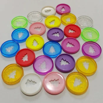 

100PCS Mushroom Hole Notebook Loose-leaf Clasp Plastic Ring Disc Christmas Tree 24mm DIY 360 Degree Rotation Work Study Binding