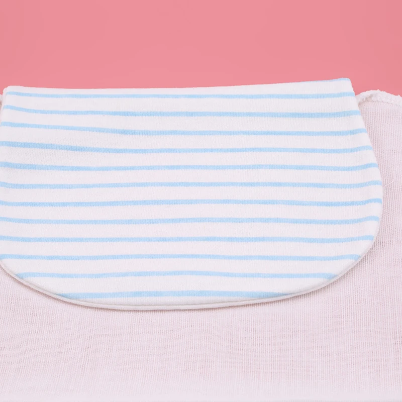 Полосатое полотенце для новорожденных, Мягкое хлопковое Марлевое полотенце для пота, детское влажное дышащее полотенце, Товары для малышей - Цвет: light blue