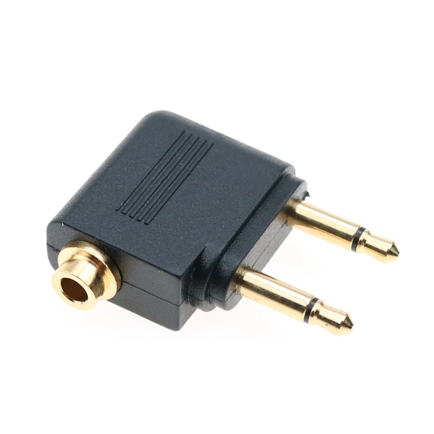 3,5 mm auf 2 x 3,5 mm Stereo-Ohr-Audio-Adapter-Buchse auf Flugzeuge, Flugzeuge, Flugzeuge für Headset-Kopfhörer