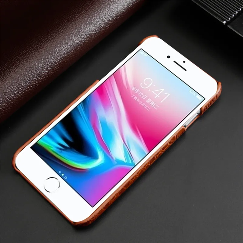 BestNull первый слой воловьей кожи крокодила линии задняя крышка чехол для iPhone 7 4,7 дюймов смартфон