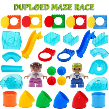 

Big Size Diy Building Blocks Accessories Dolls Balls Slides And Tube Duploed Eduactional Toys For Children Kids Xmas Gifts