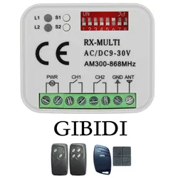 GIBIDI – télécommande de porte de garage, 433.92MHz, émetteur récepteur, code de roulement, 433 MHz, commande de garage 