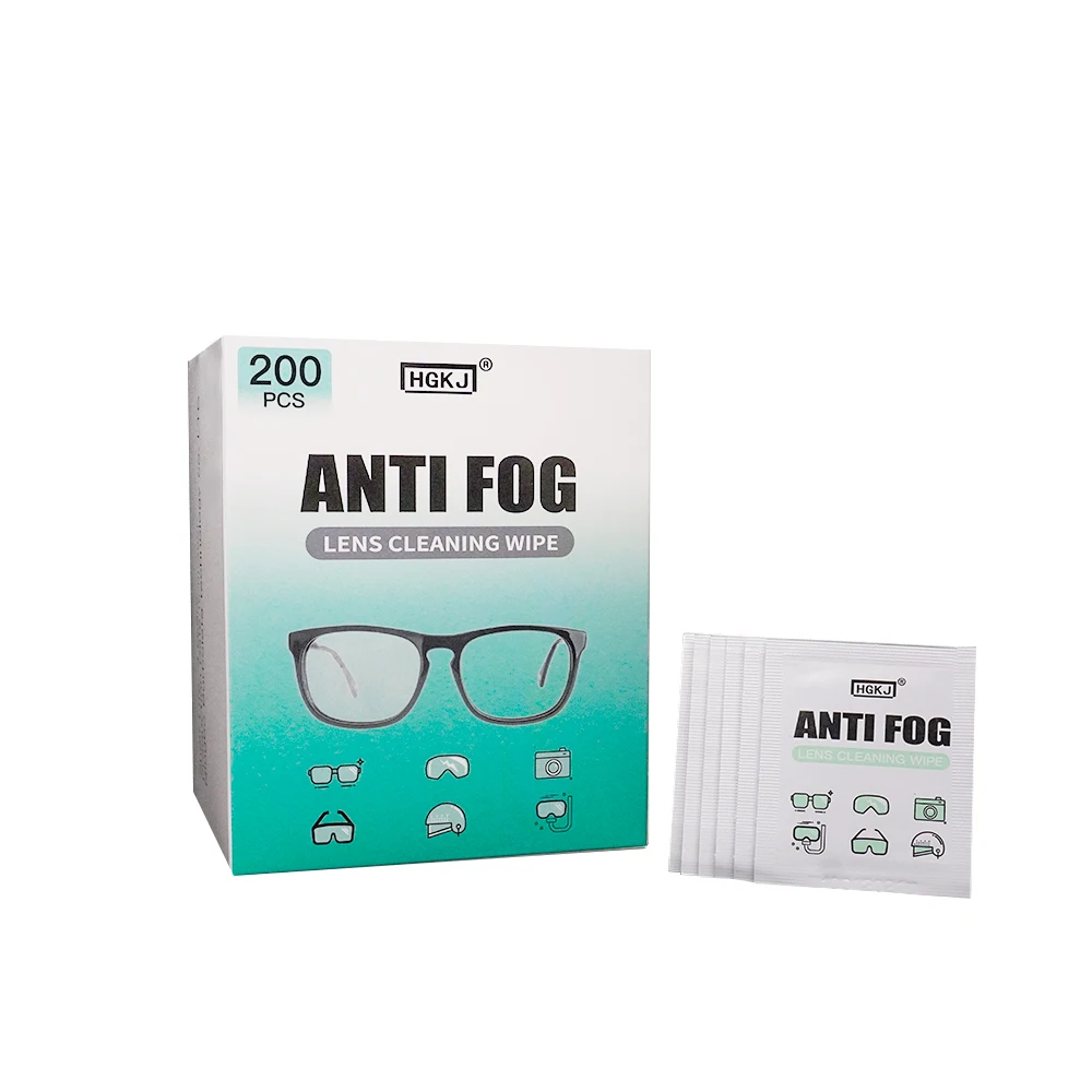 Glasses Anti Fog Wipe 100/200p HGKJ Anit-fog Wet Cloth For Eyeglasses Sunglasses Goggles Helmet Shields Dive Masks Sport Glasses anti fog wipes