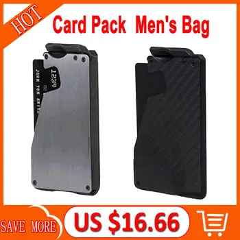 

For Fantom Bank Credit Card Pack Portable Men's Bag Metal Holder Carbon Fiber Aviation Aluminum Card Pack Cardholder Case New H
