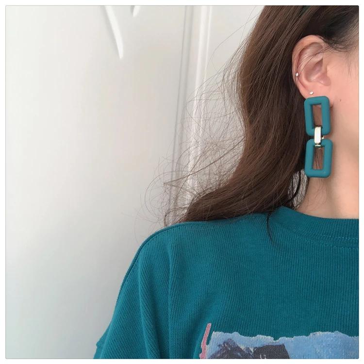 WYBU Super Beautiful Lake Blue Earrings Ins Popular Earrings for Women 2021 New Design Ear Drop Jewelry