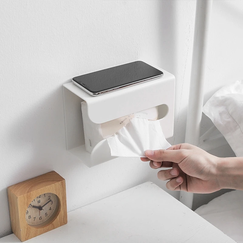 

Free Punching Paste Wall Hanging Tissue Box Under The Cabinet Paper Towel Rack Kitchen Paper Storage Rack Paper Towel Rack