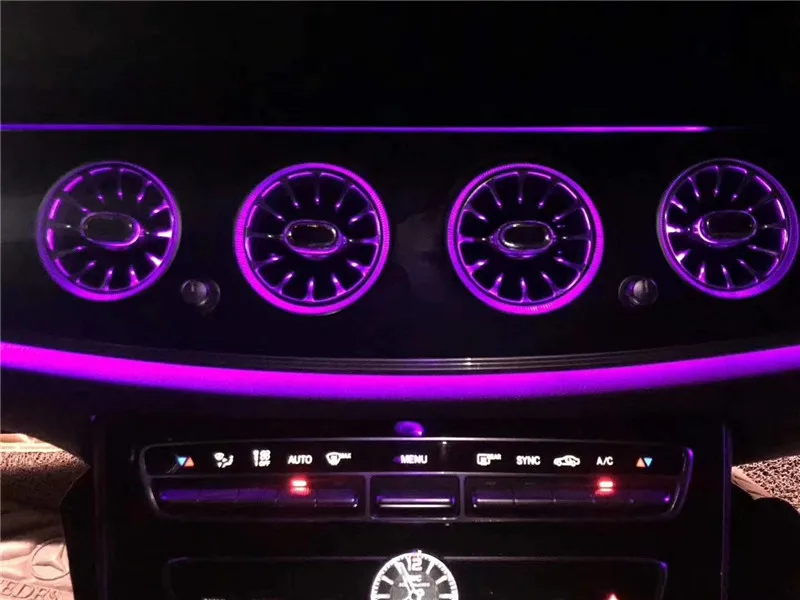 Светильник кондиционера для Mercedes Benz E class E200 E320 W213 турбинный воздушный выход Светодиодный светильник s для вентиляционного отверстия