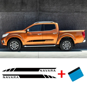 

Car Styling Door Side Skirt Stripes Auto Body Decor Sticker Sport Vinyl Decals For Nissan NAVARA Auto Accessories