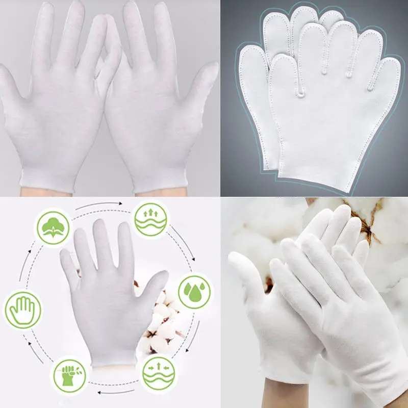New 6 Pair White Gloves Labor Insurance Thick Work Soft Cloth Thin Medium Thick Etiquette Wenwan Quality Inspection Gloves
